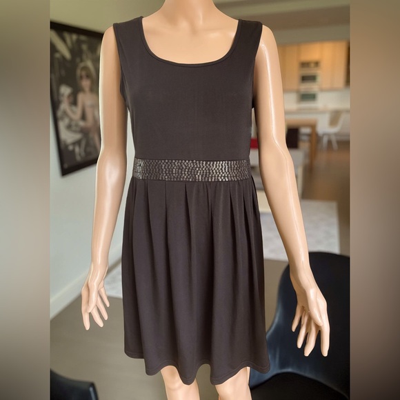 Honey  Black Sleeveless Sequin A-Line Dress XL - Picture 1 of 6